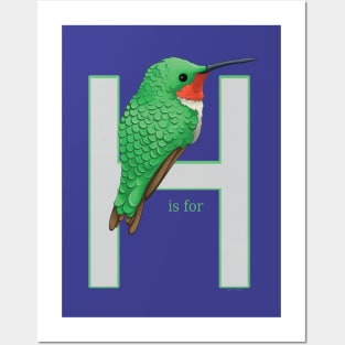 H is for Hummingbird Posters and Art